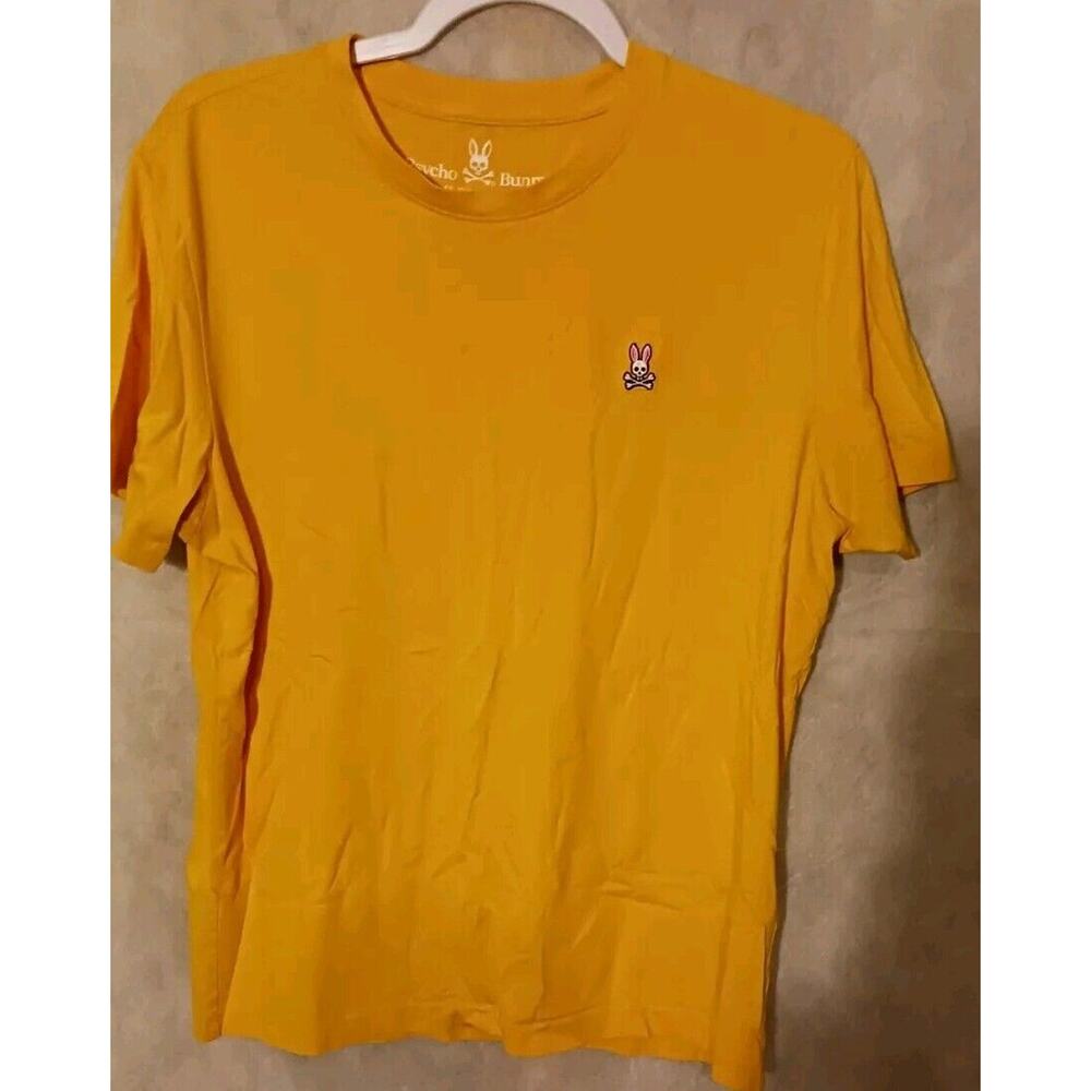 Psycho Bunny Womens Yellow Short Sleeve T Shirt Pima Cotton Logo Size Small (5)